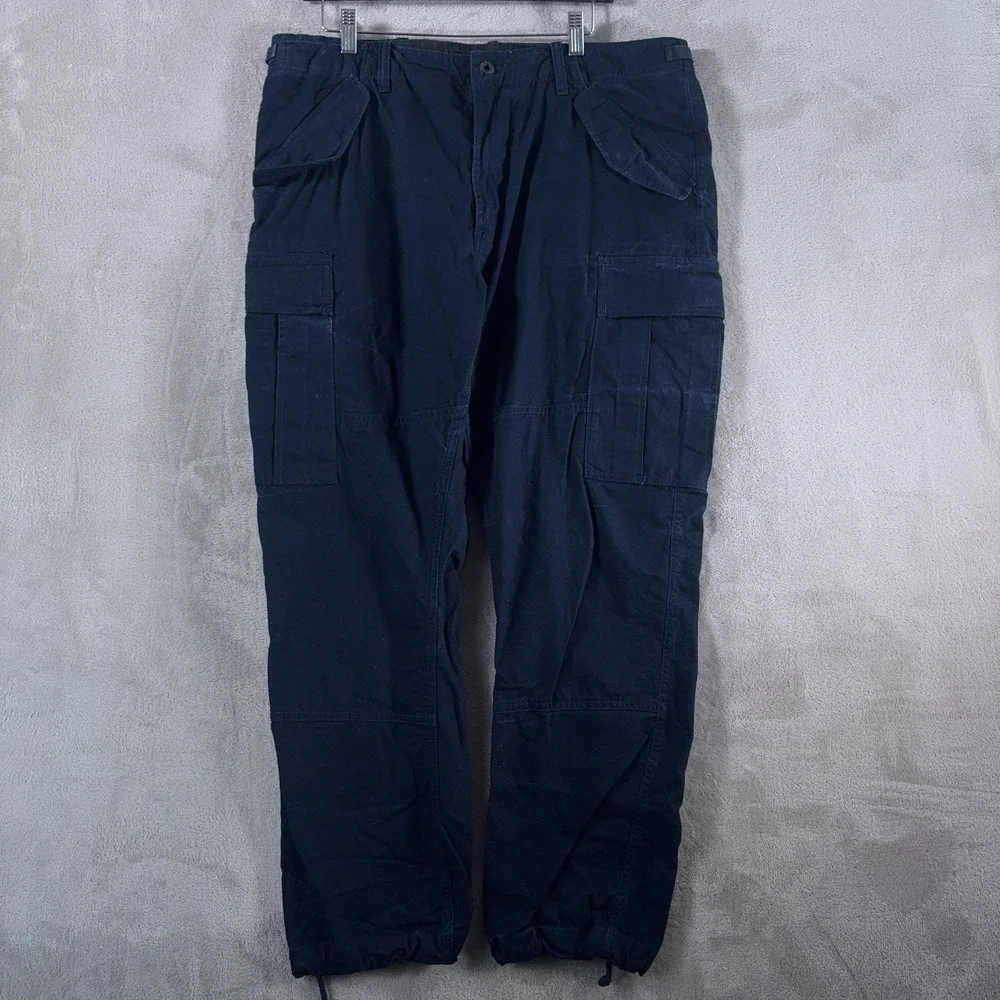 Polo Ralph Lauren Utility Surplus Cargo Pants Mens 36x27 Navy Blue Slim Fit